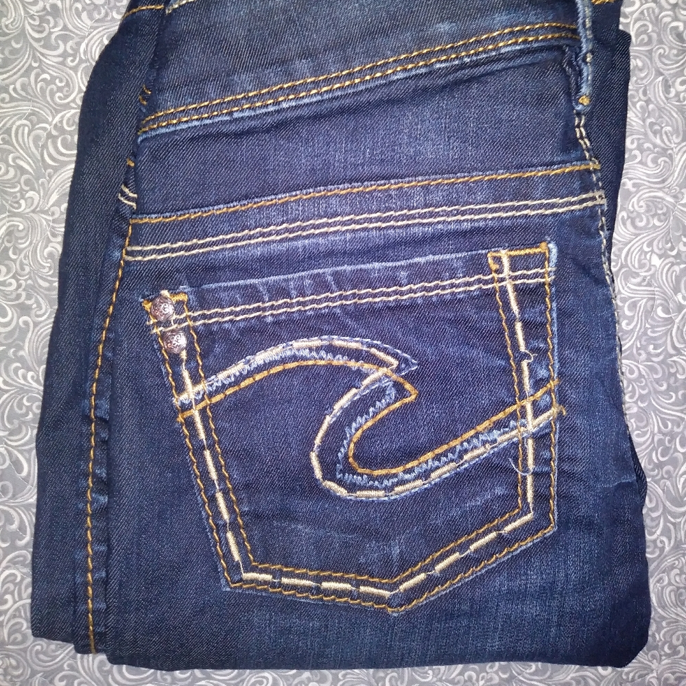 Like New❗ Silver Dark Wash Jeans Sz. 18"